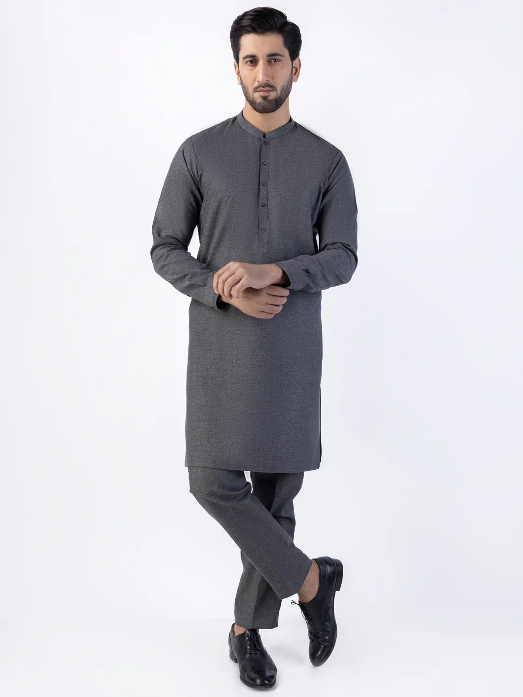 Charocal Grey Kurta Trousers - AL-KT-3024D