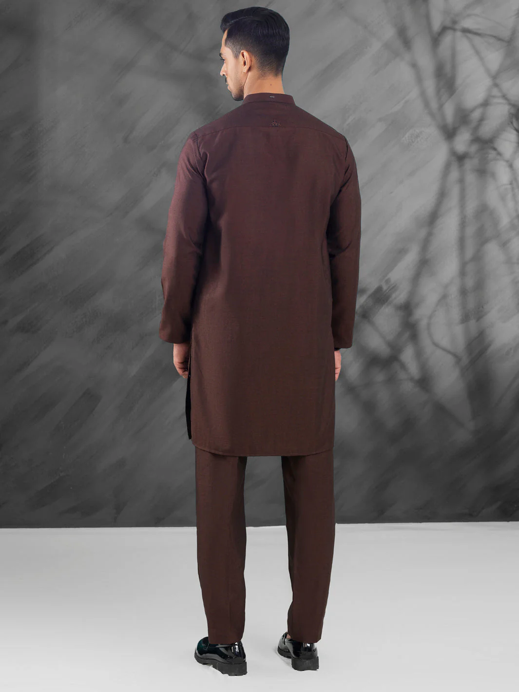 Dark Brown Blended Kurta Trouser - AL-KT-3030 - Image 9