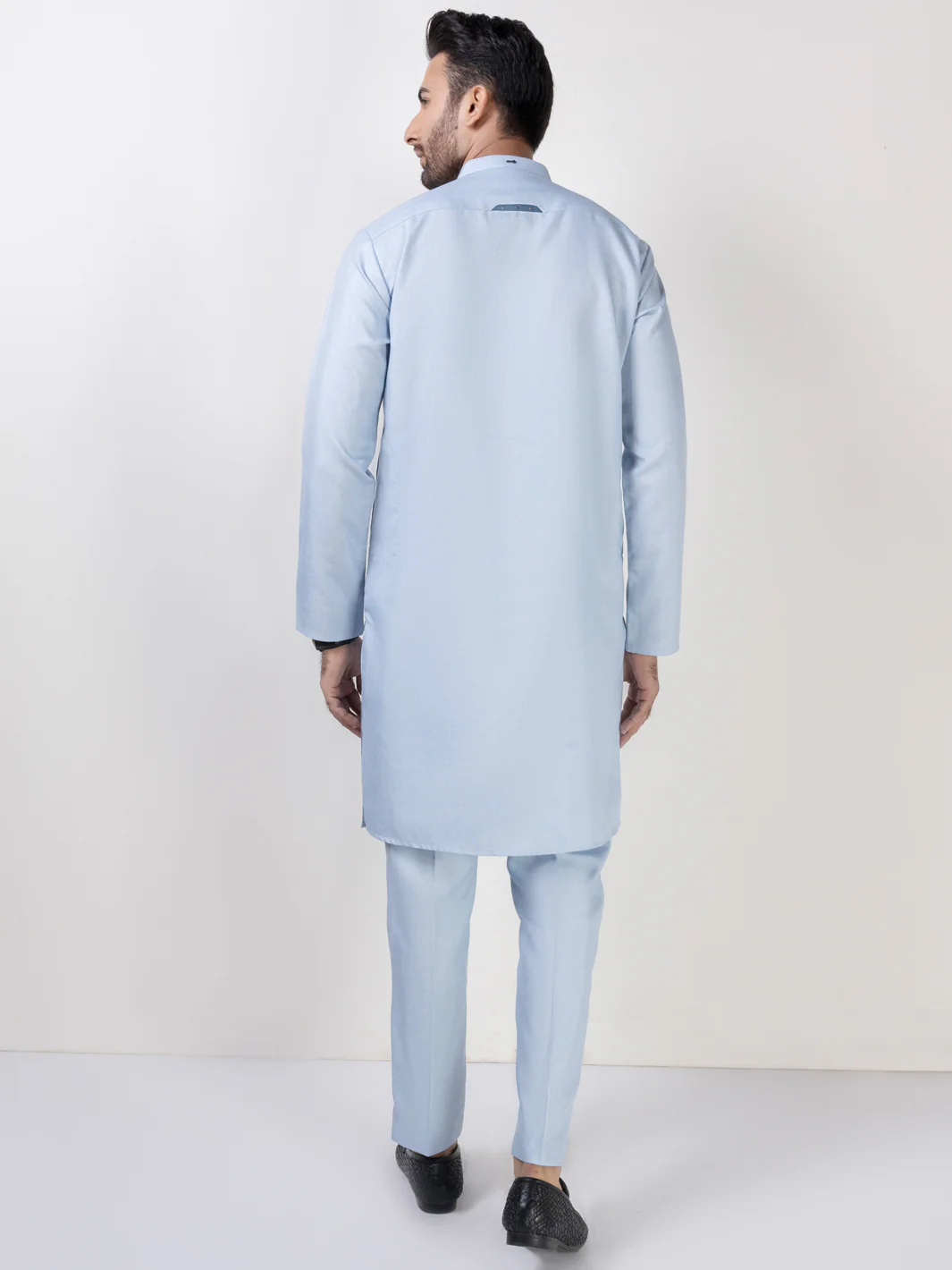 Light Blue Kurta Trousers - AL-KT-3031B - Image 3