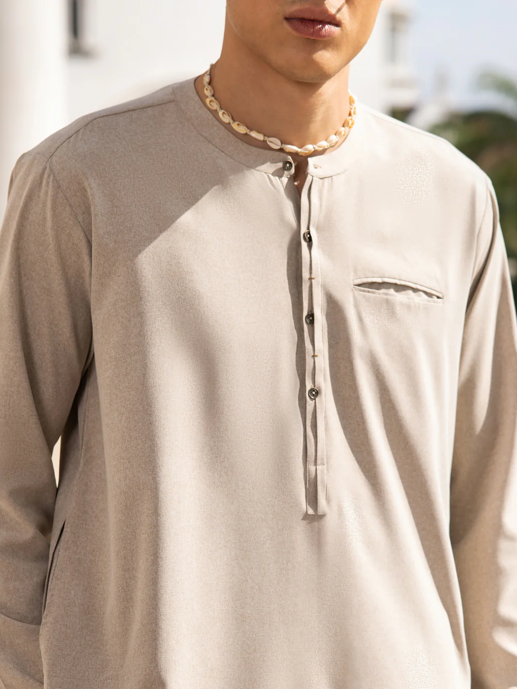 Sand Brown Blended Kurta Trouser - AL-KT-3043A - Image 3