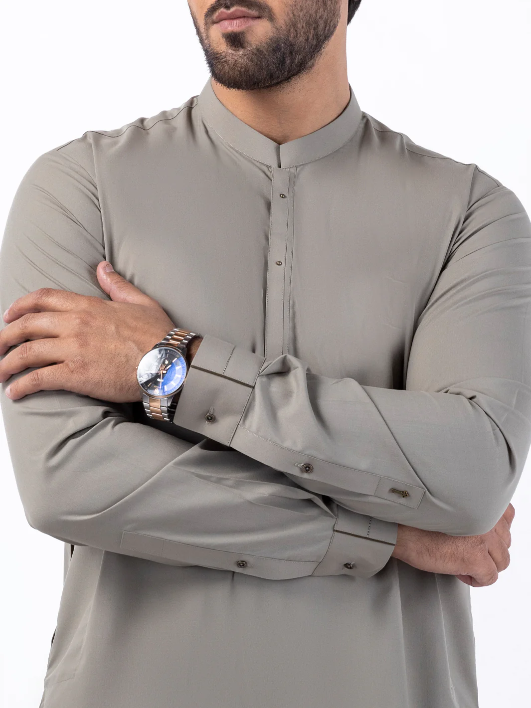 Light Green Blended Kurta Trouser - AL-KT-3074 - Image 4