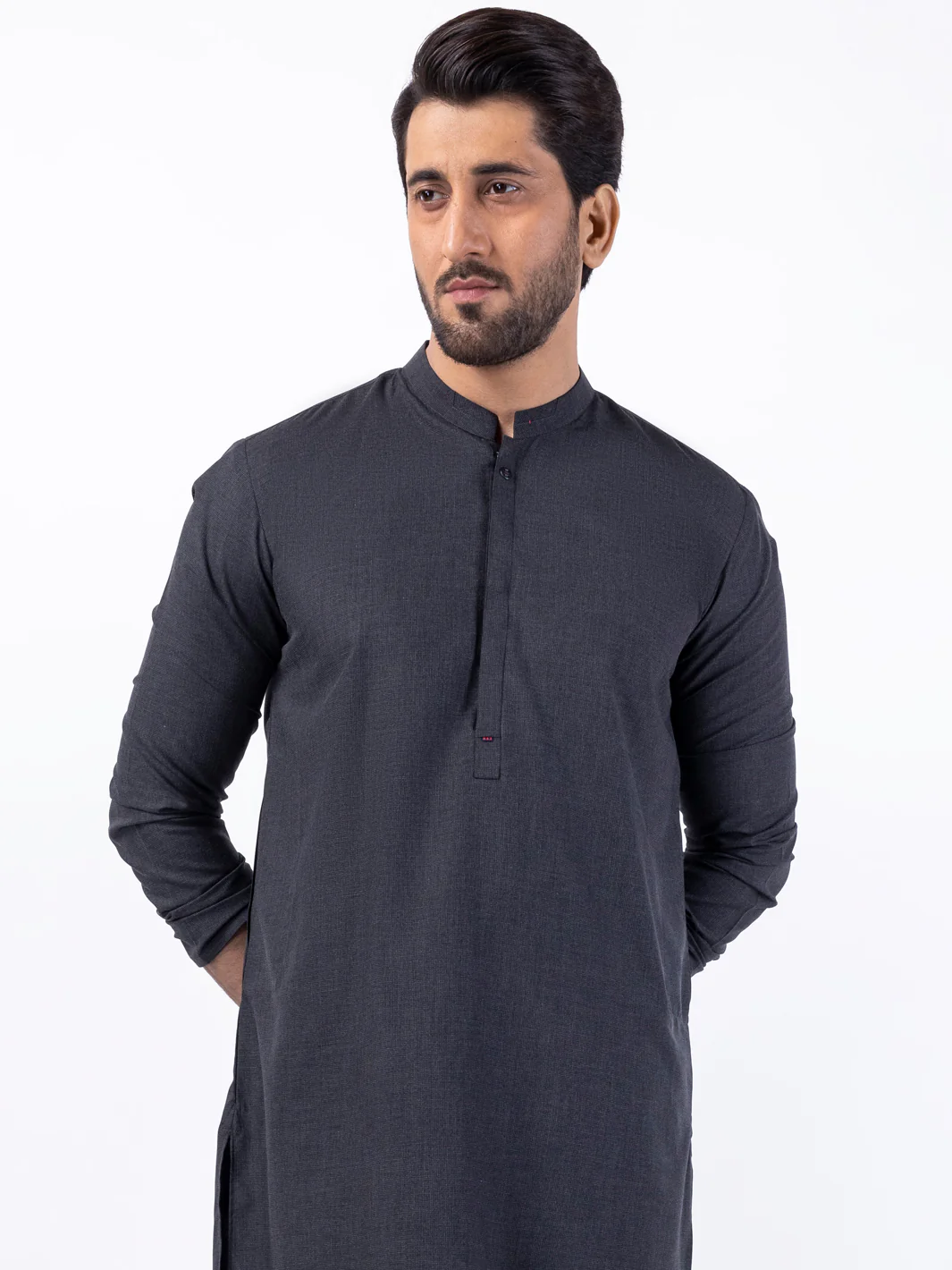 Charcoal Blended Kurta Trouser - AL-KT-3081 - Image 2
