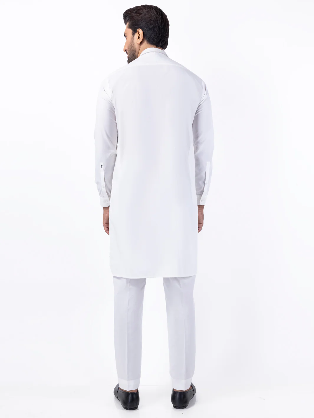 White Blended Kurta Trouser - AL-KT-3082 - Image 3