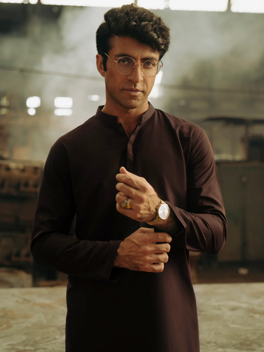 Dark Brown Blended Kurta Trouser - AL-KT-3091 - Image 2