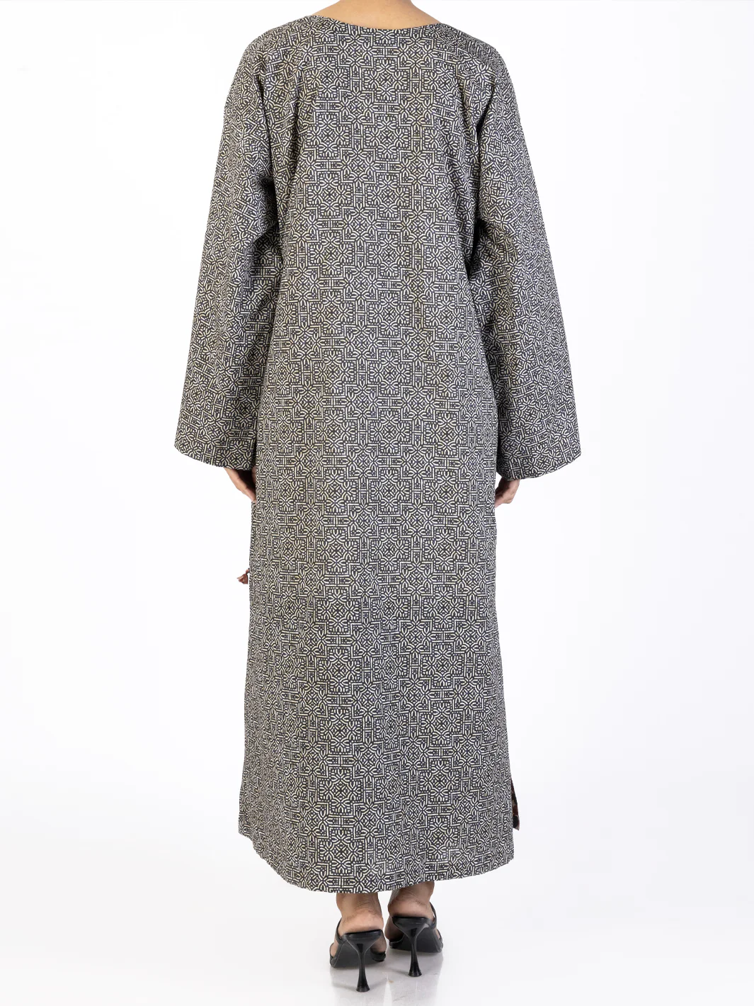 Black Lawn Kurti - AL-LK-1069 - Image 2