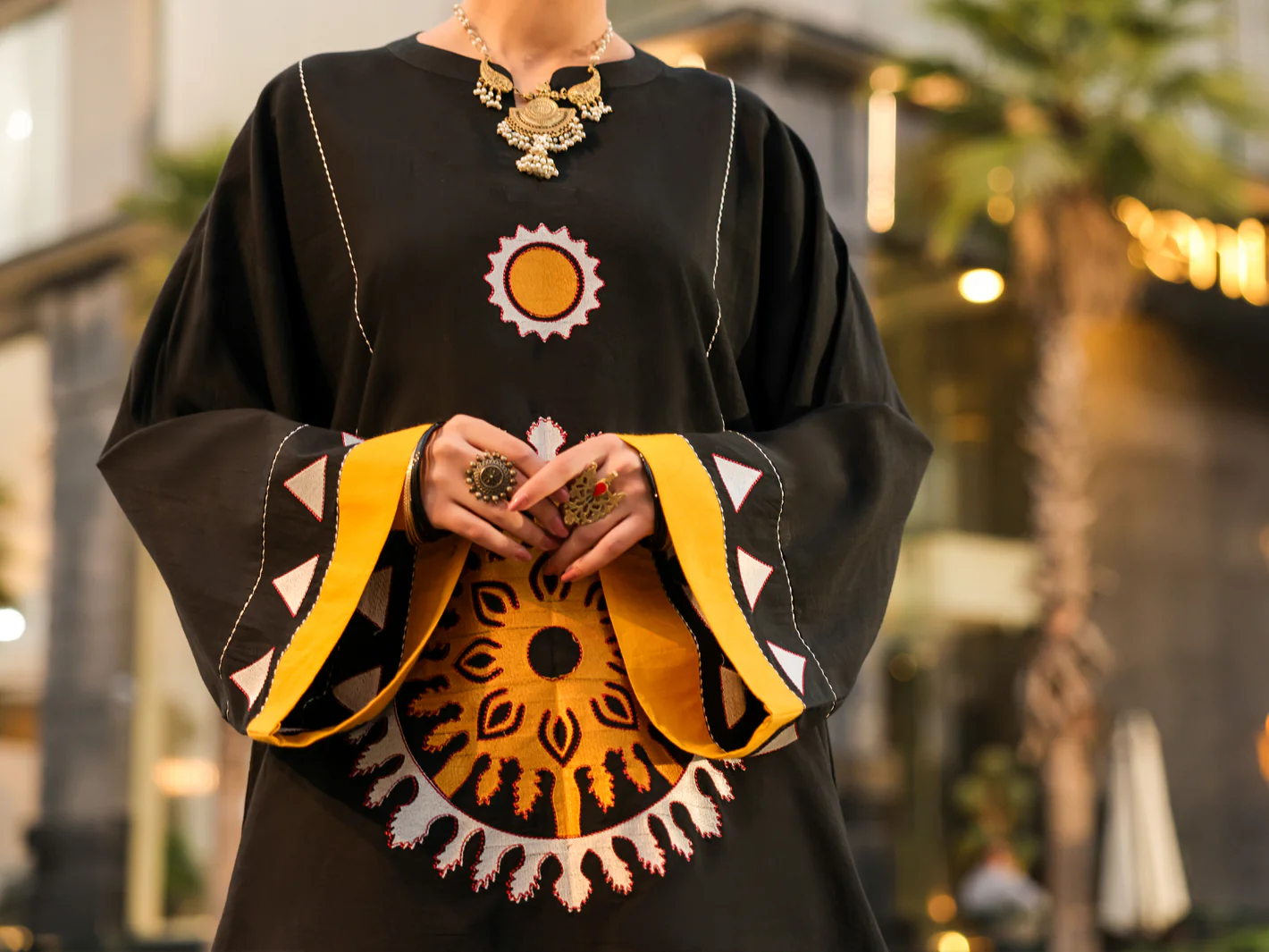 Black Embroidered Lawn Kurti - AL-LK-1159 - Image 4