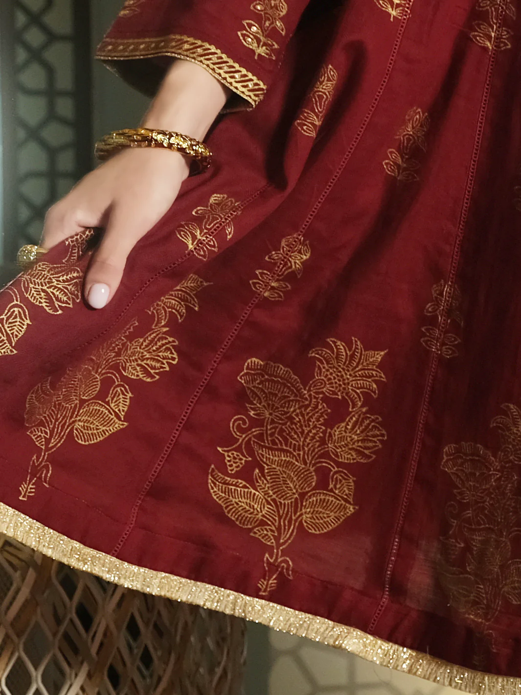 Maroon Tunic - AL-LK-713 - Image 3
