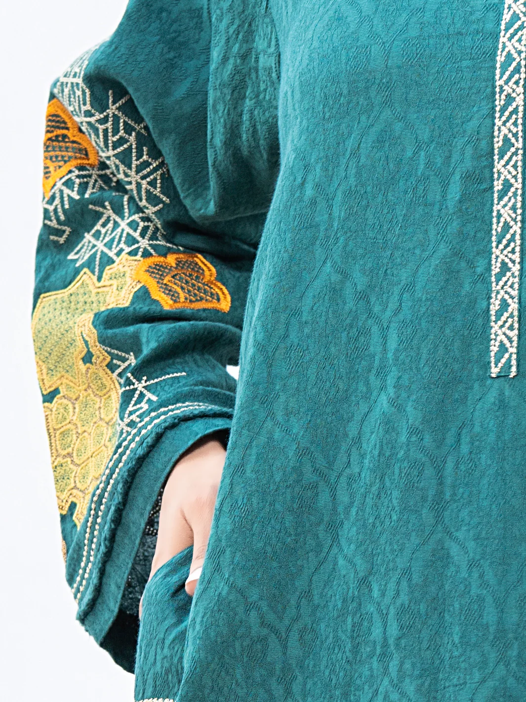 Green Jacquard Tunic - AL-LK-769 - Image 3