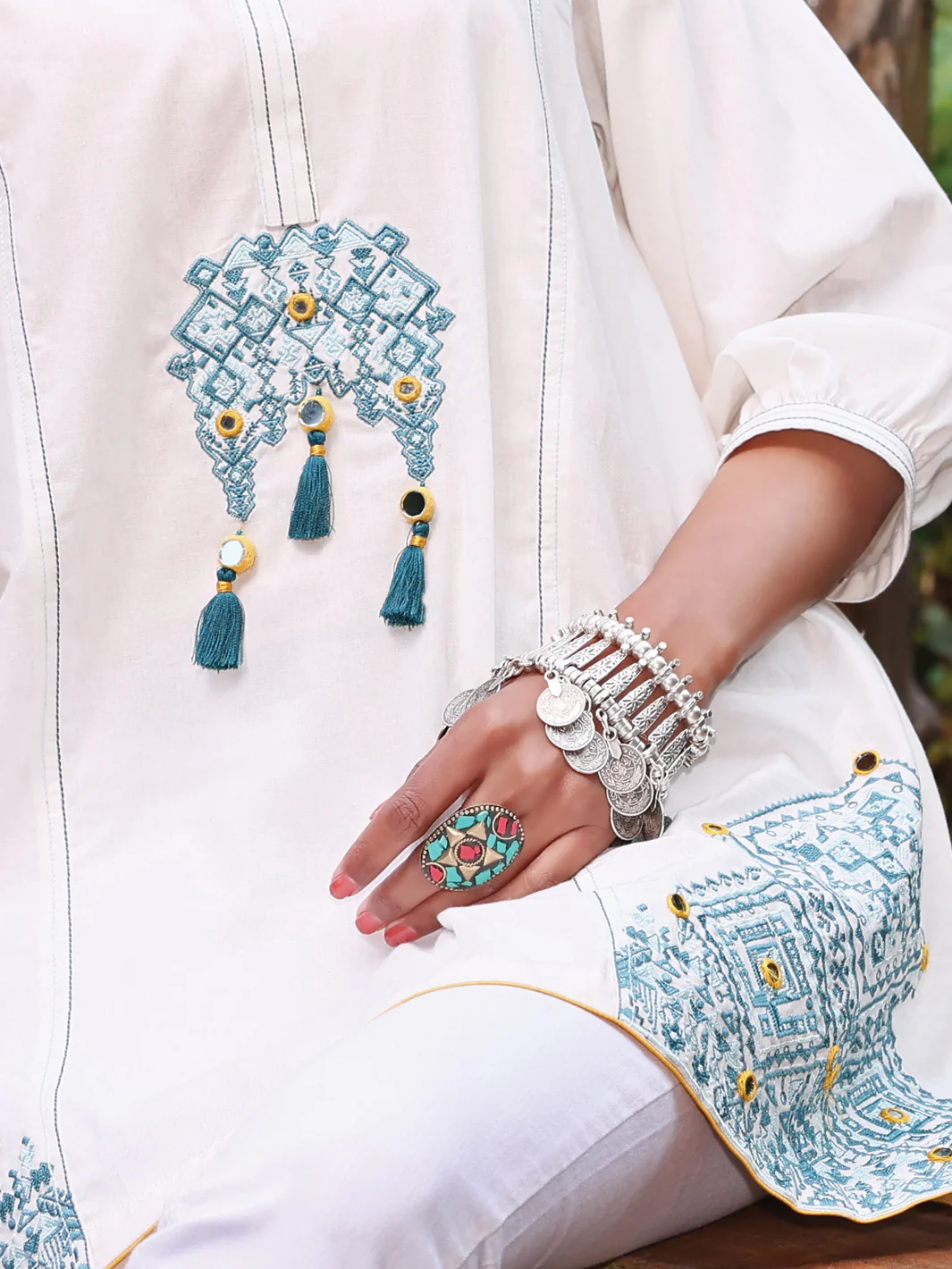White Lawn Tunic - AL-LK-773 - Image 3