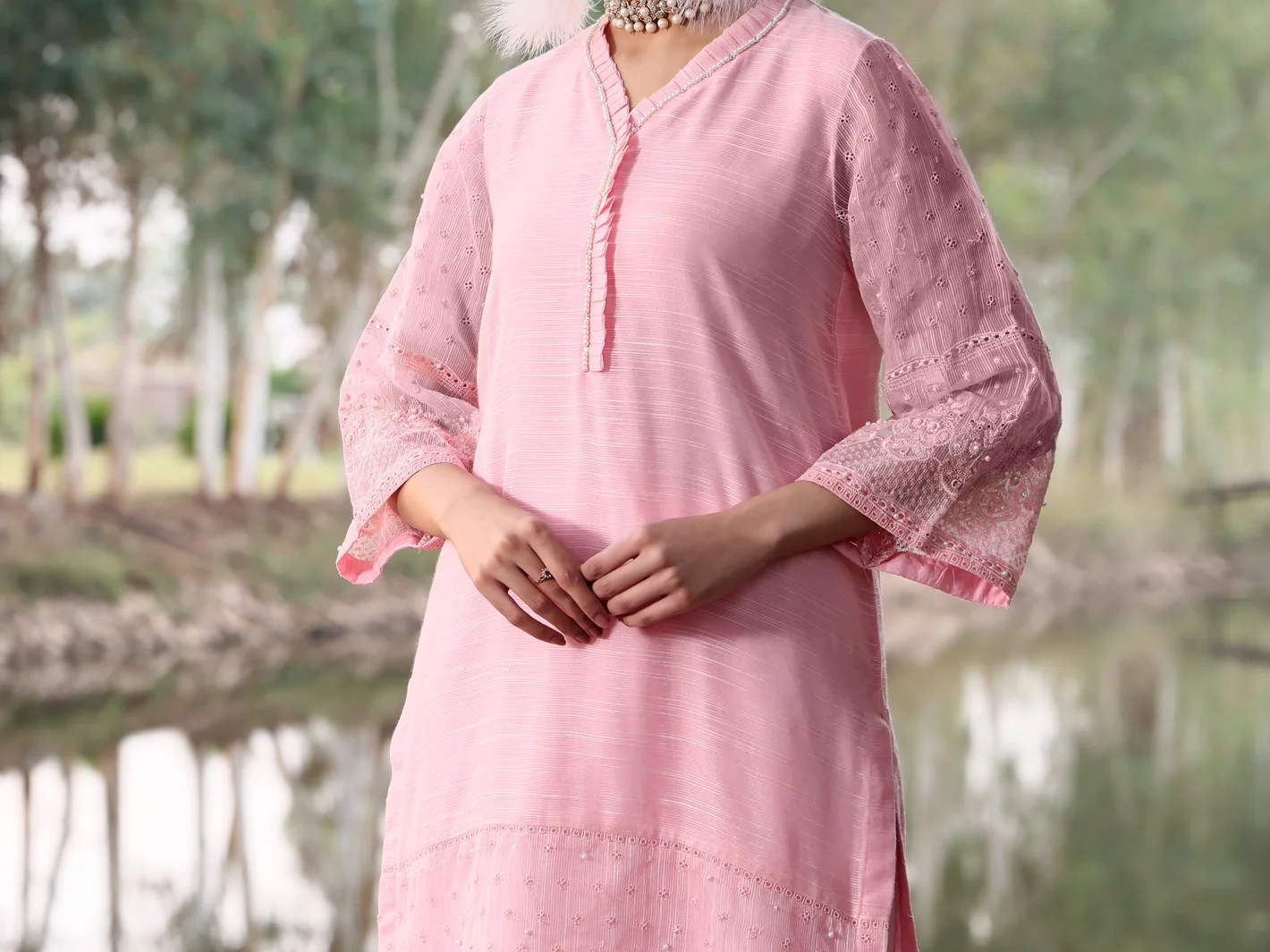 Pink Khaddi Tunic - AL-LK-779 - Image 3