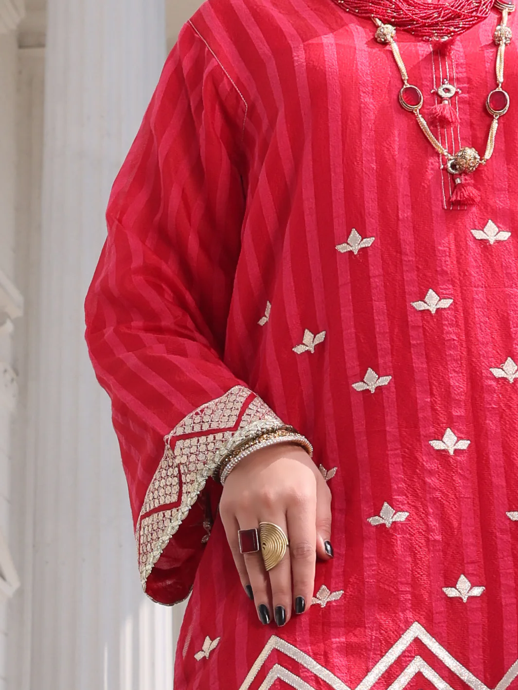 Pink Silk Tunic - AL-LK-796 - Image 3