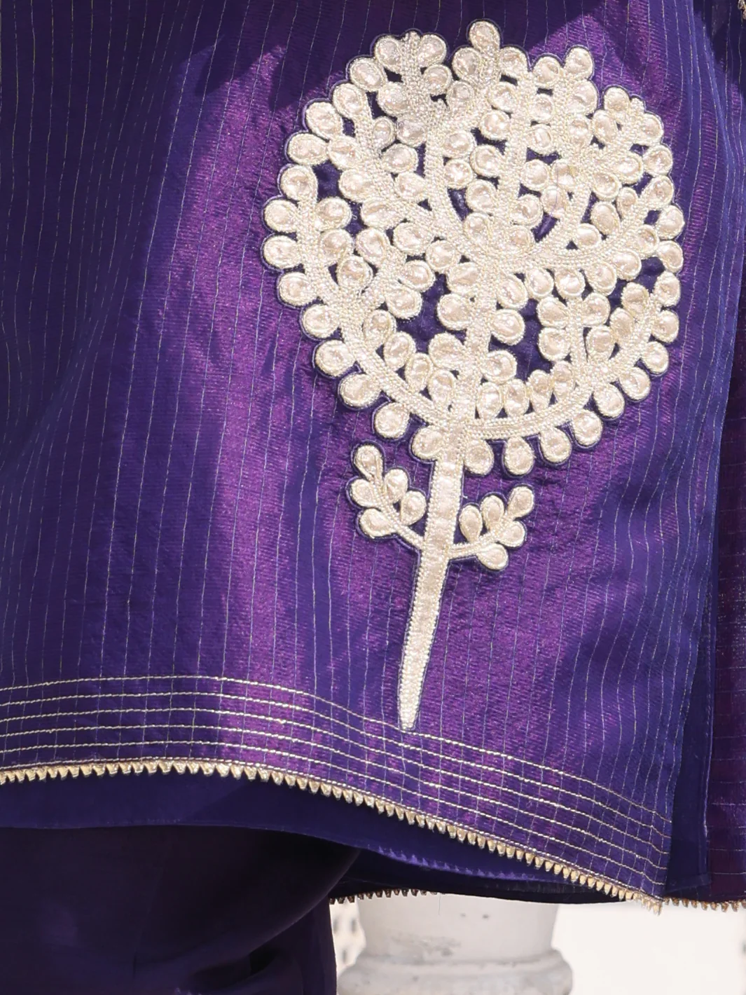 Purple Silk Tunic - AL-LK-799 - Image 2
