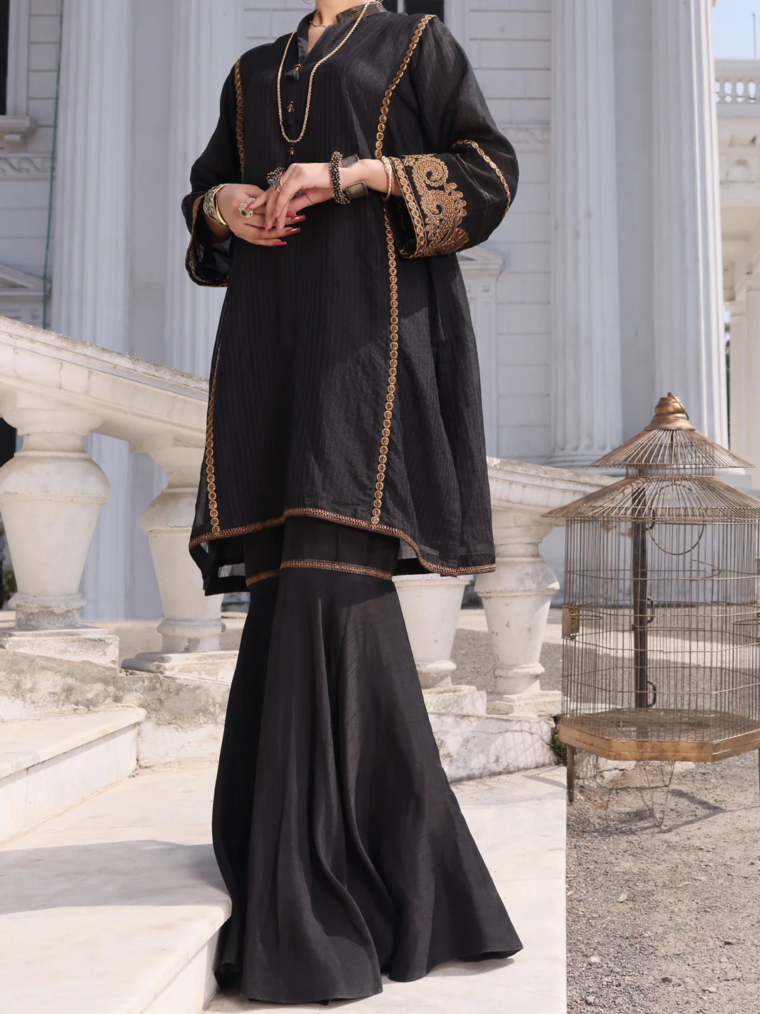 Black Silk Tunic - AL-LK-800