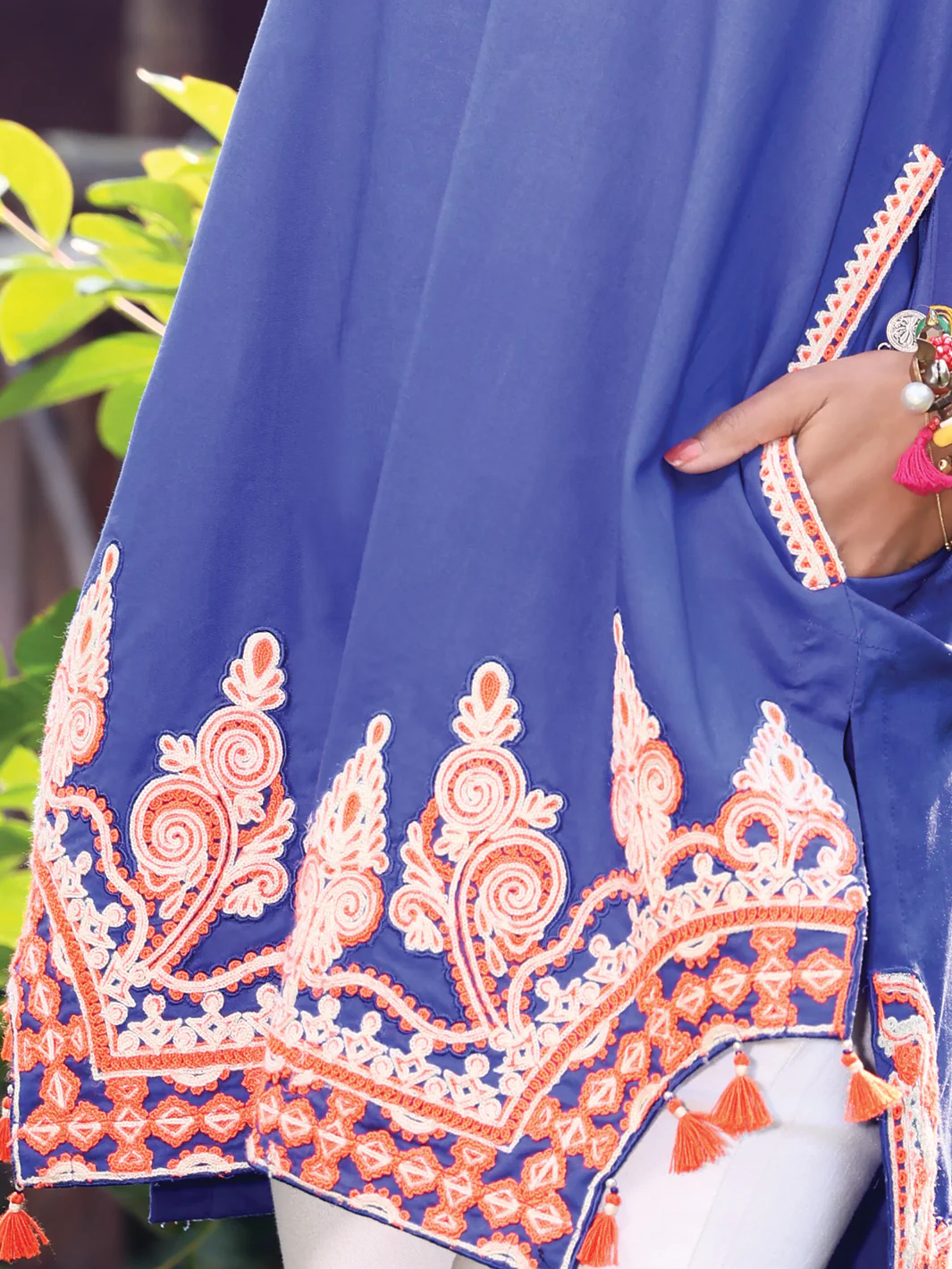 Royal Blue Lawn Tunic - AL-LK-803 - Image 2