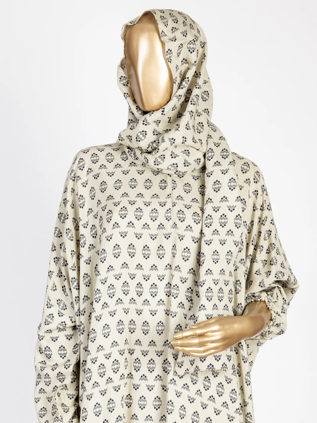 Beige Viscose Salah Robe - AL-LK-824A - Image 2
