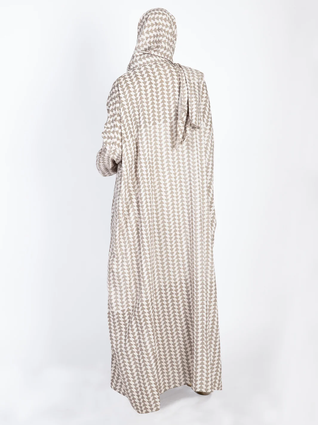 Beige-Brown Viscose Salah Robe - AL-LK-824C - Image 3