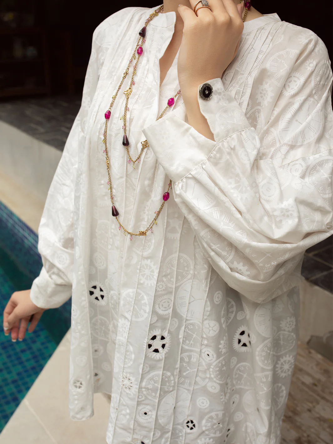 White Lawn Tunic - AL-LK-839 - Image 6