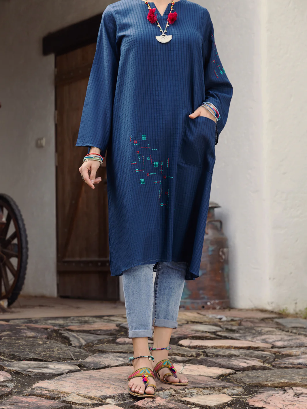 Teal Kurti - AL-LK-869
