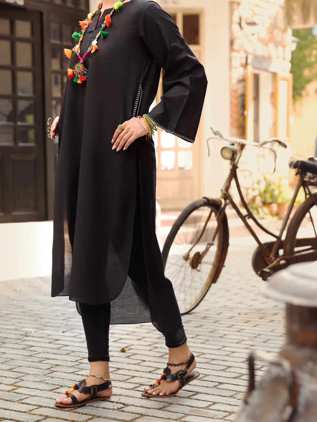 Black Kurti - AL-LK-871 - Image 3