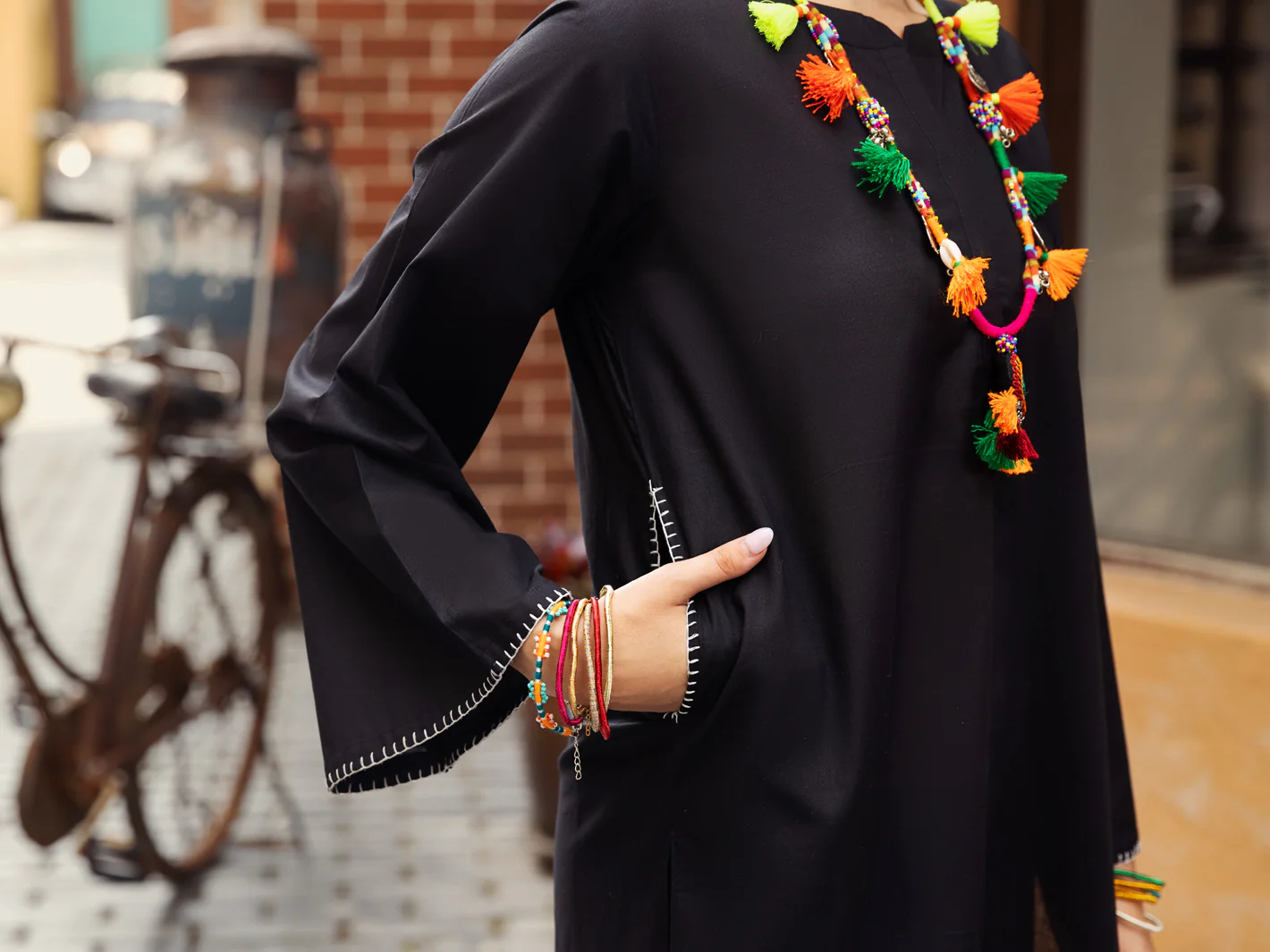 Black Kurti - AL-LK-871 - Image 4