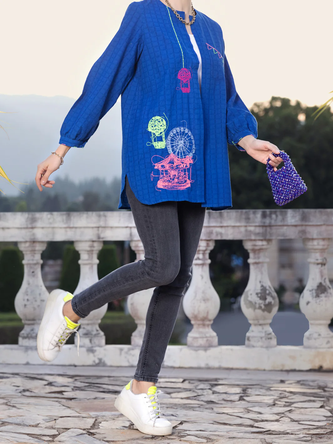 Blue Kurti - AL-LK-900