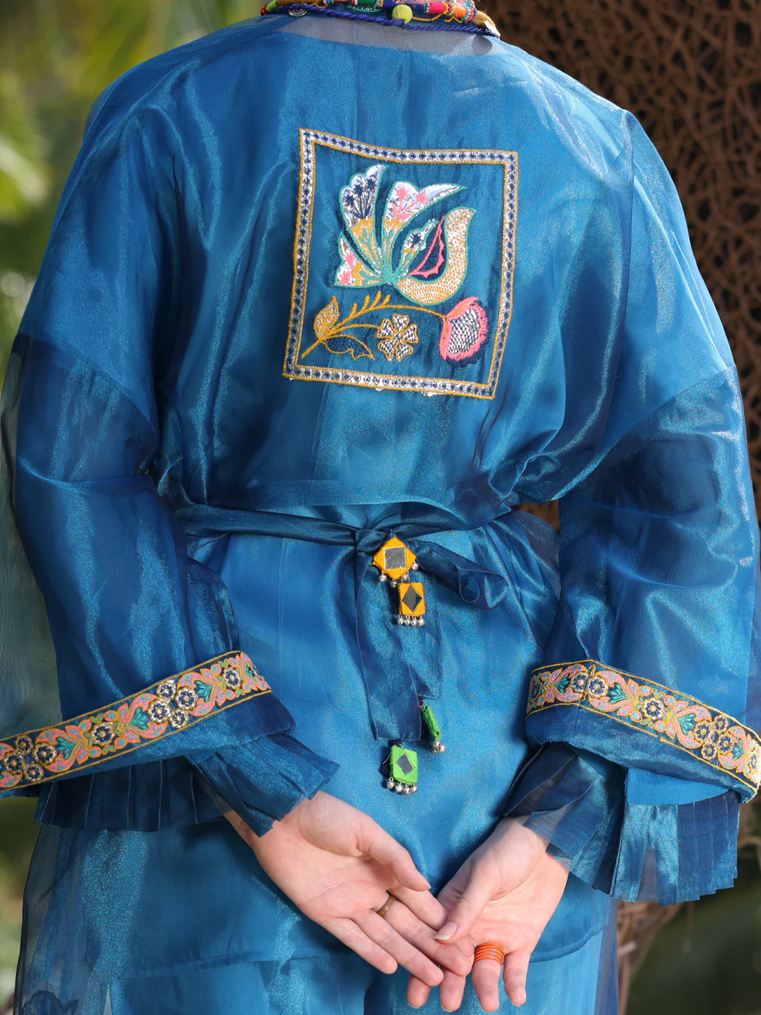 Blue Shimmer Net Tunic - AL-LK-964 - Image 2