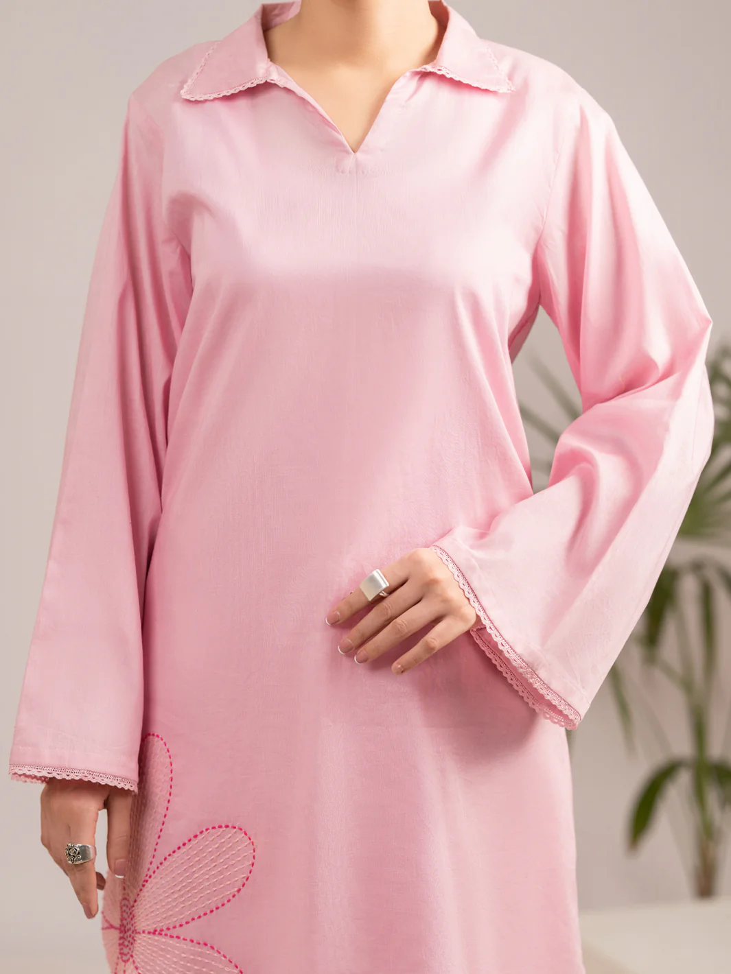 Pink Lawn 2Pc Stitched - AL-LKS-1109 - Image 2