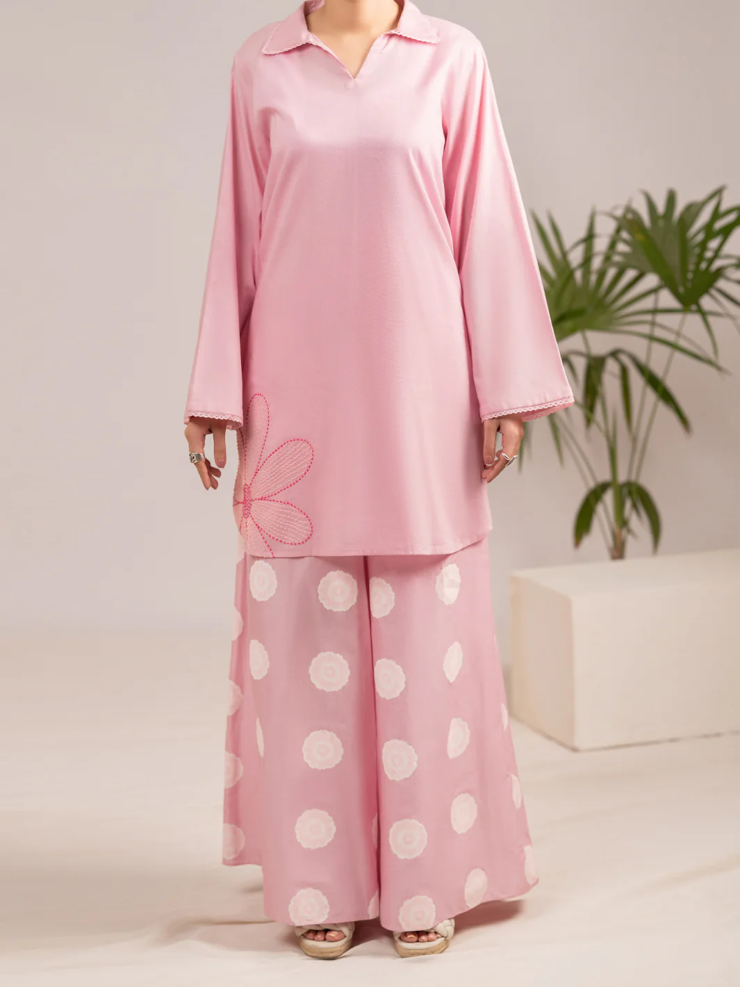 Pink Lawn 2Pc Stitched - AL-LKS-1109 - Image 6
