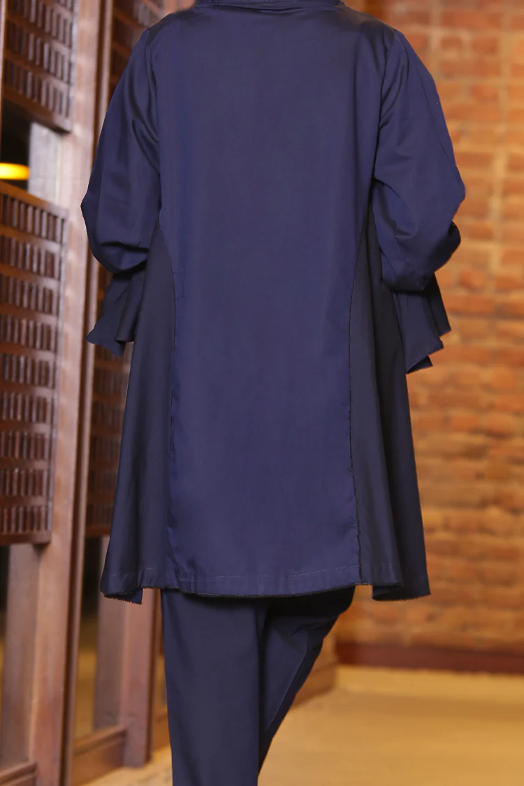 Blue Denim 2Pc Formal Stitched - AL-LKS-194 - Image 2