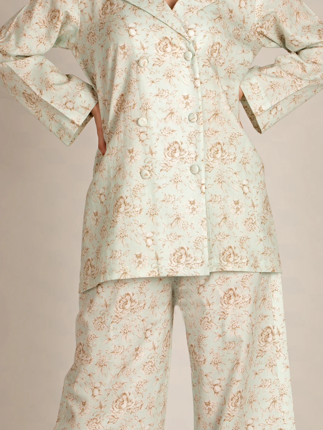 Sky Blue 2Pc Stitched Nightwear - AL-LKS-NW-1002 - Image 3