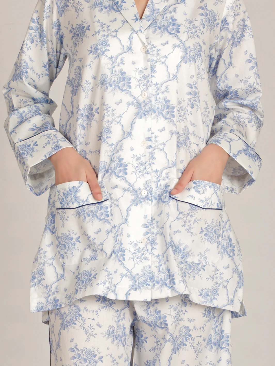 Blue & White 2Pc Stitched Nightwear - AL-LKS-NW-1004 - Image 3