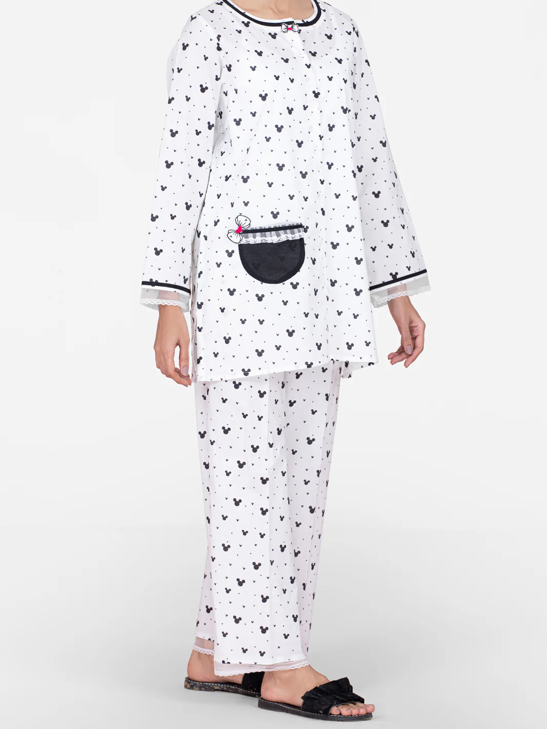 Black & White 2Pc Stitched - AL-LKS-NW-1016