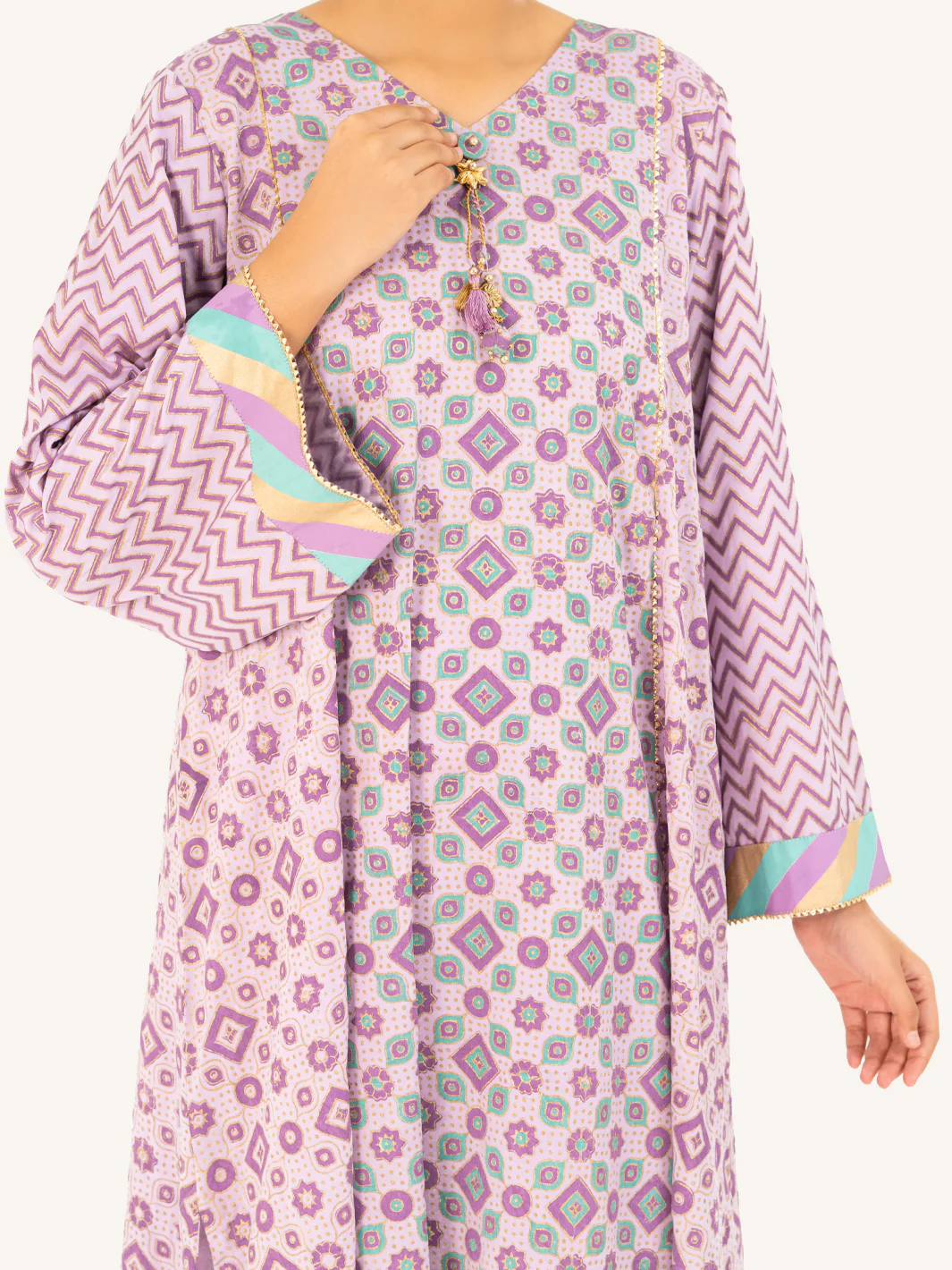 Purple Velvet Formal 2Pc Stitched - AL-LS-LKS-555 - Image 3