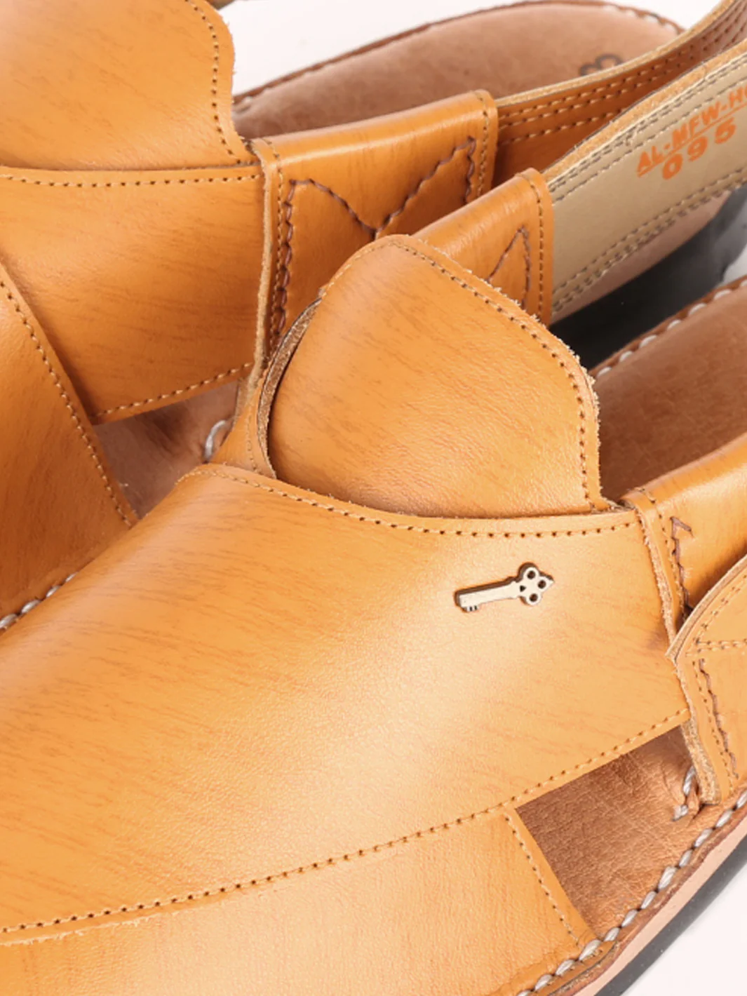 Mustard Leather Peshawari Chappal - AL-MFW-HC-095 - Image 2