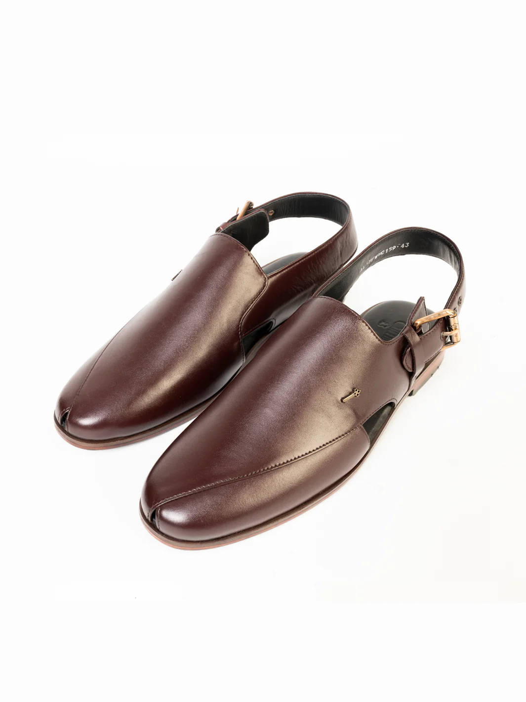 Burgundy Peshawari Sandals - AL-MFW-HC-159-R1