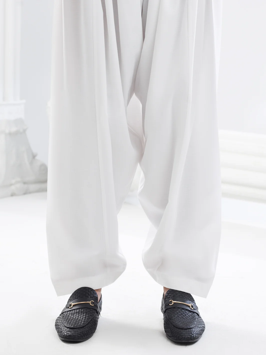 White Blended Shalwar - AL-MS-CS-022