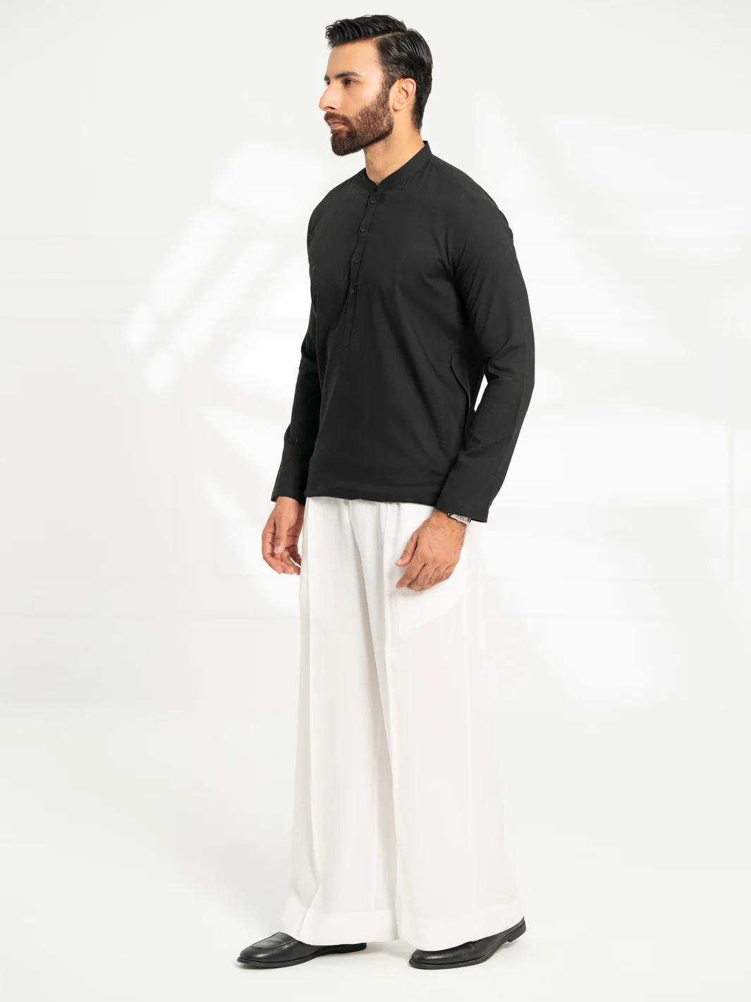 White Cotton Farshi Shalwar - AL-MS-FS-001W - Image 5