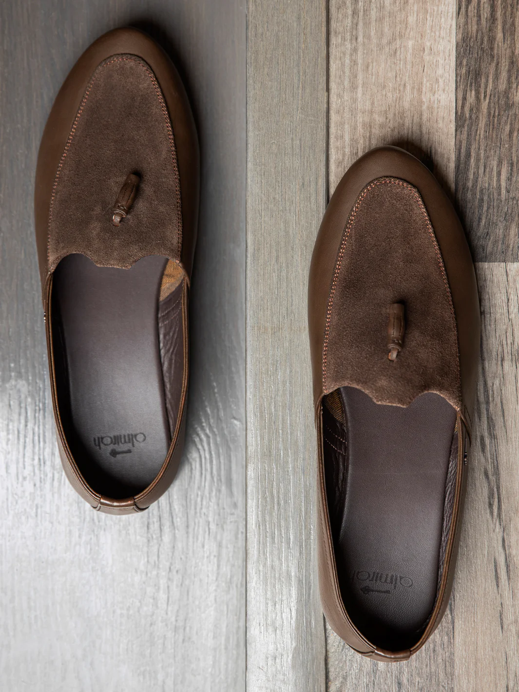 Brown Leather-Suede Slip-On - AL-MSHO-004-20 - Image 6