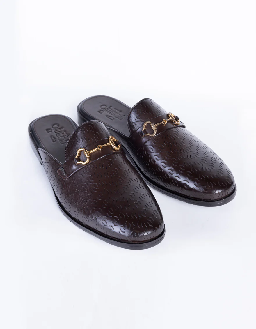 Dark Brown Leather Slip-On - AL-MSHO-038