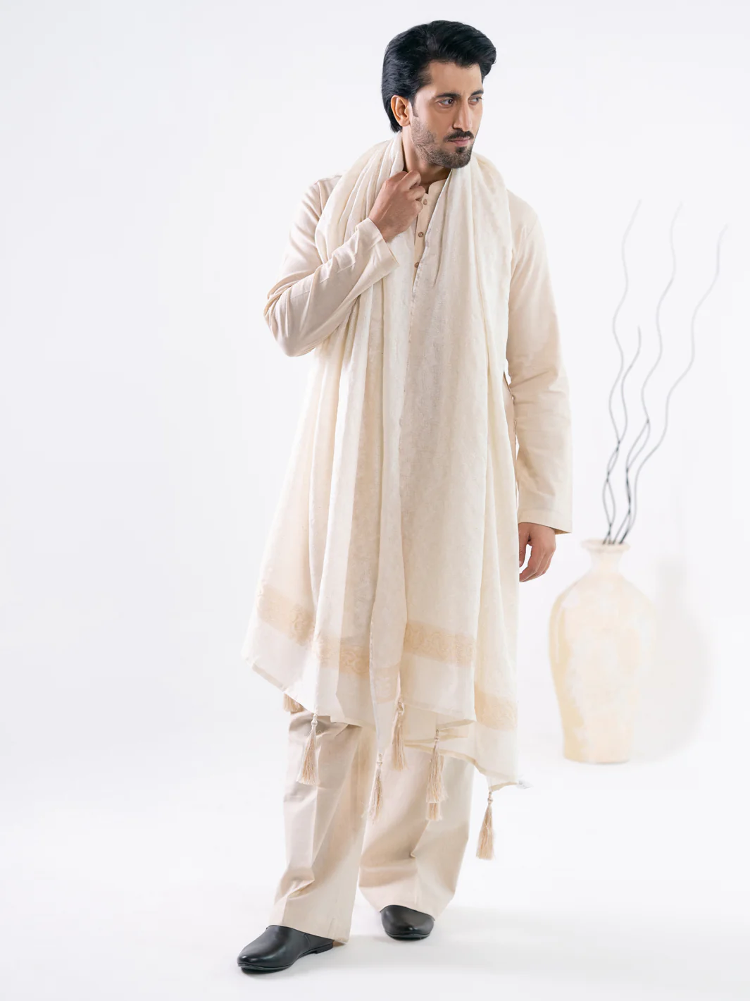 Off White Stole - AL-MST-068 - Image 4