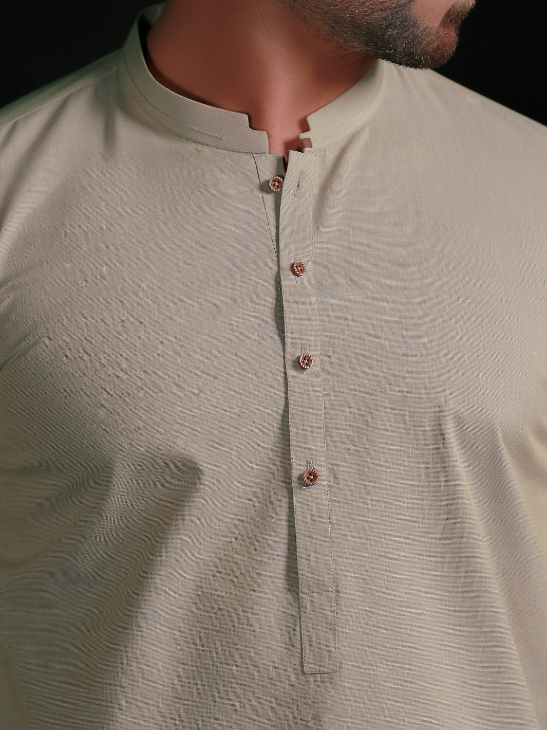 Cream Blended Men Unstitched Fabric - AL-Nizam-22 - Image 3