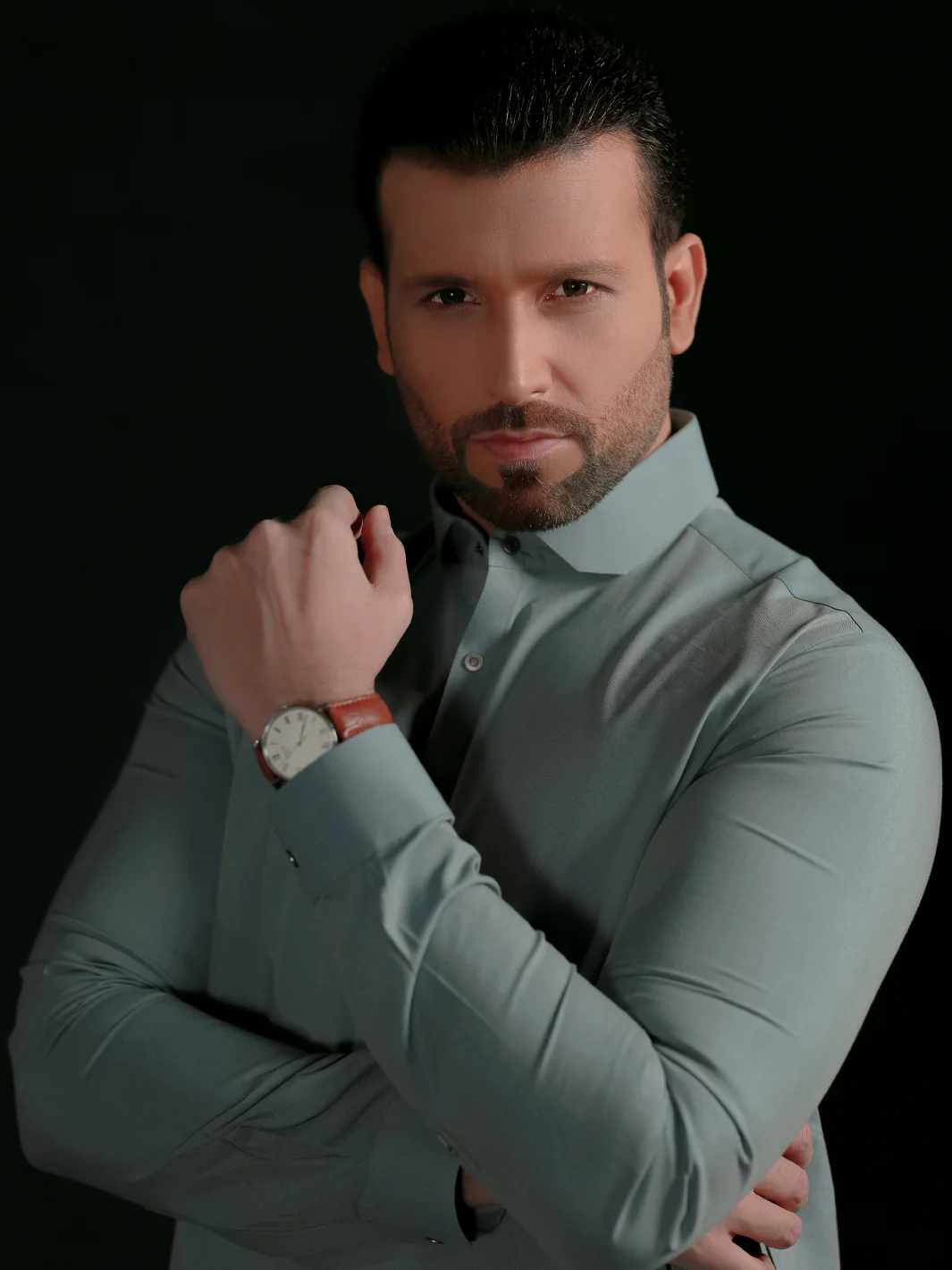 Light Blue Blended Men Unstitched Fabric - AL-Nizam-22 - Image 3