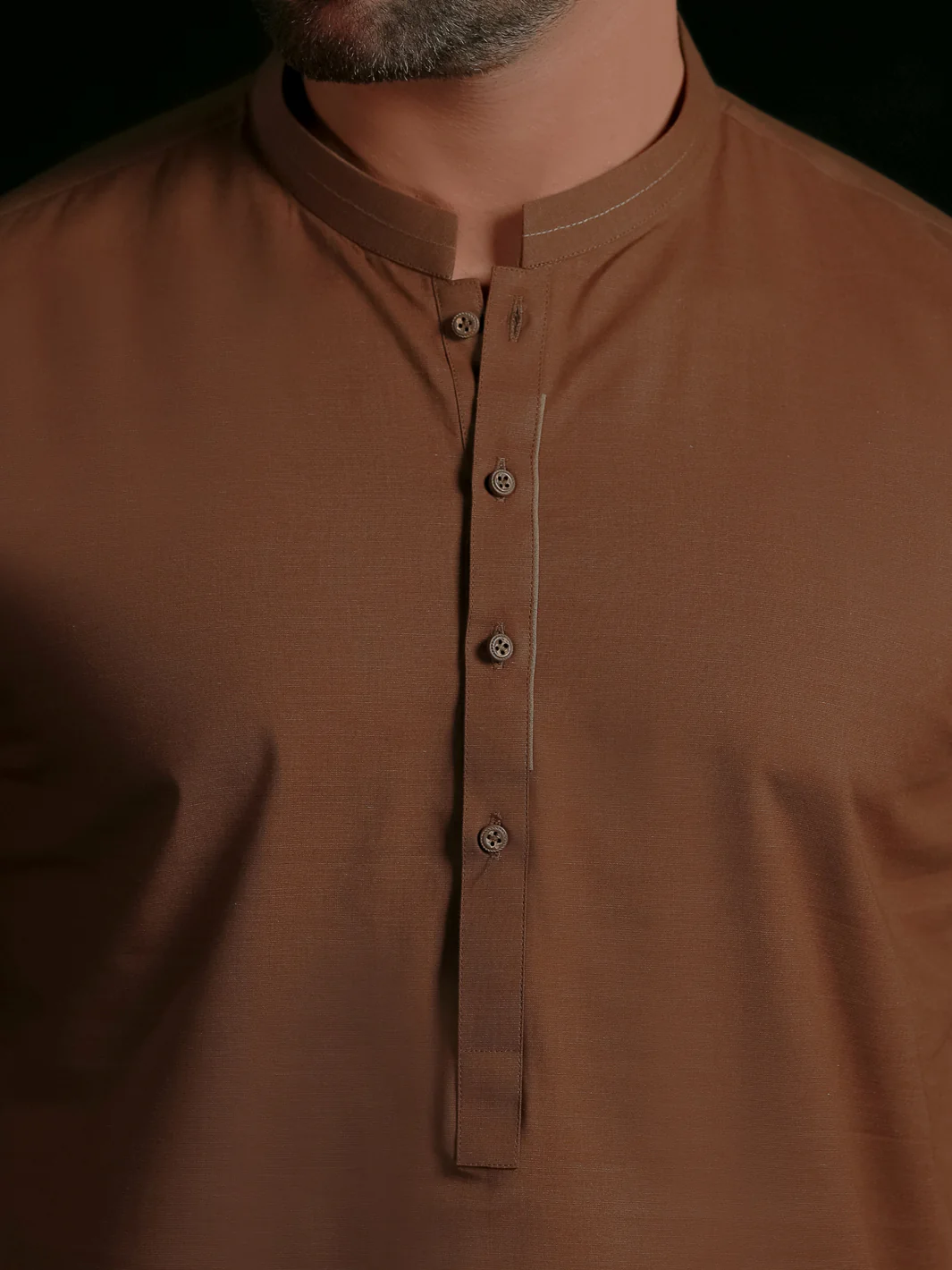 Brown Blended Men Unstitched Fabric - AL-Nizam-22 - Image 2