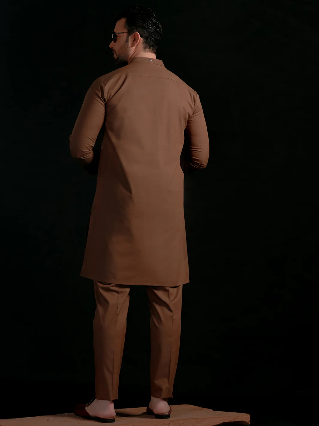 Brown Blended Men Unstitched Fabric - AL-Nizam-22 - Image 4