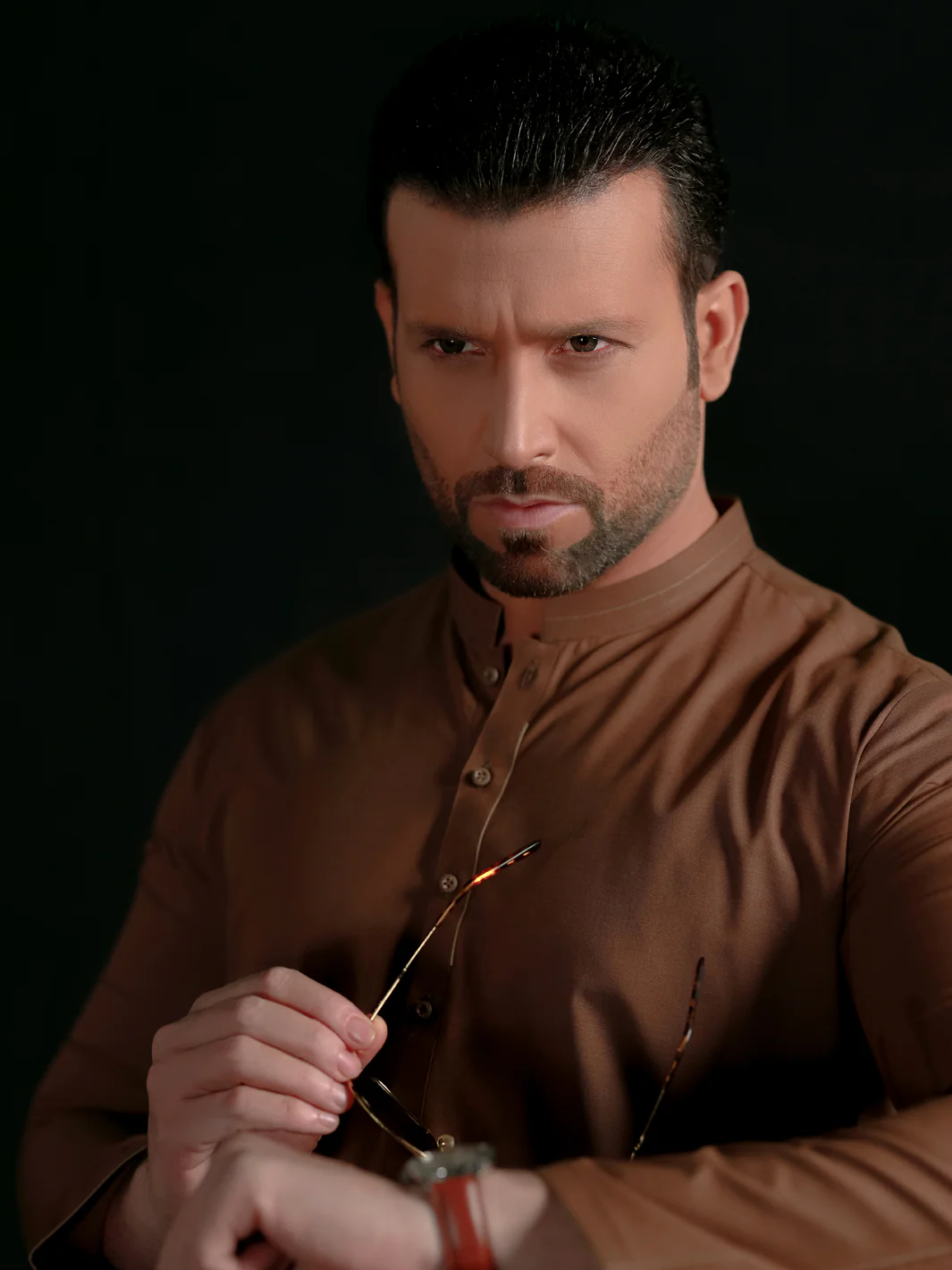 Brown Blended Men Unstitched Fabric - AL-Nizam-22 - Image 5