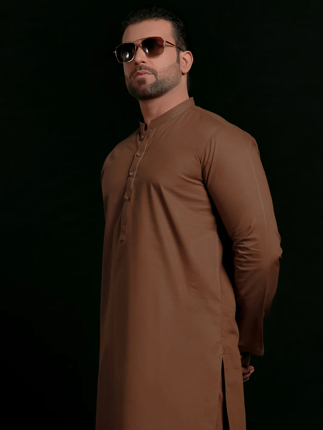 Brown Blended Men Unstitched Fabric - AL-Nizam-22 - Image 6