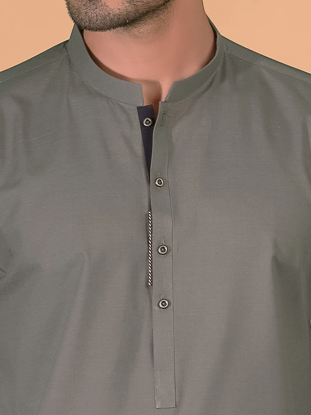 Grey Blended Men Unstitched Fabric - AL-Nizam-22 - Image 2