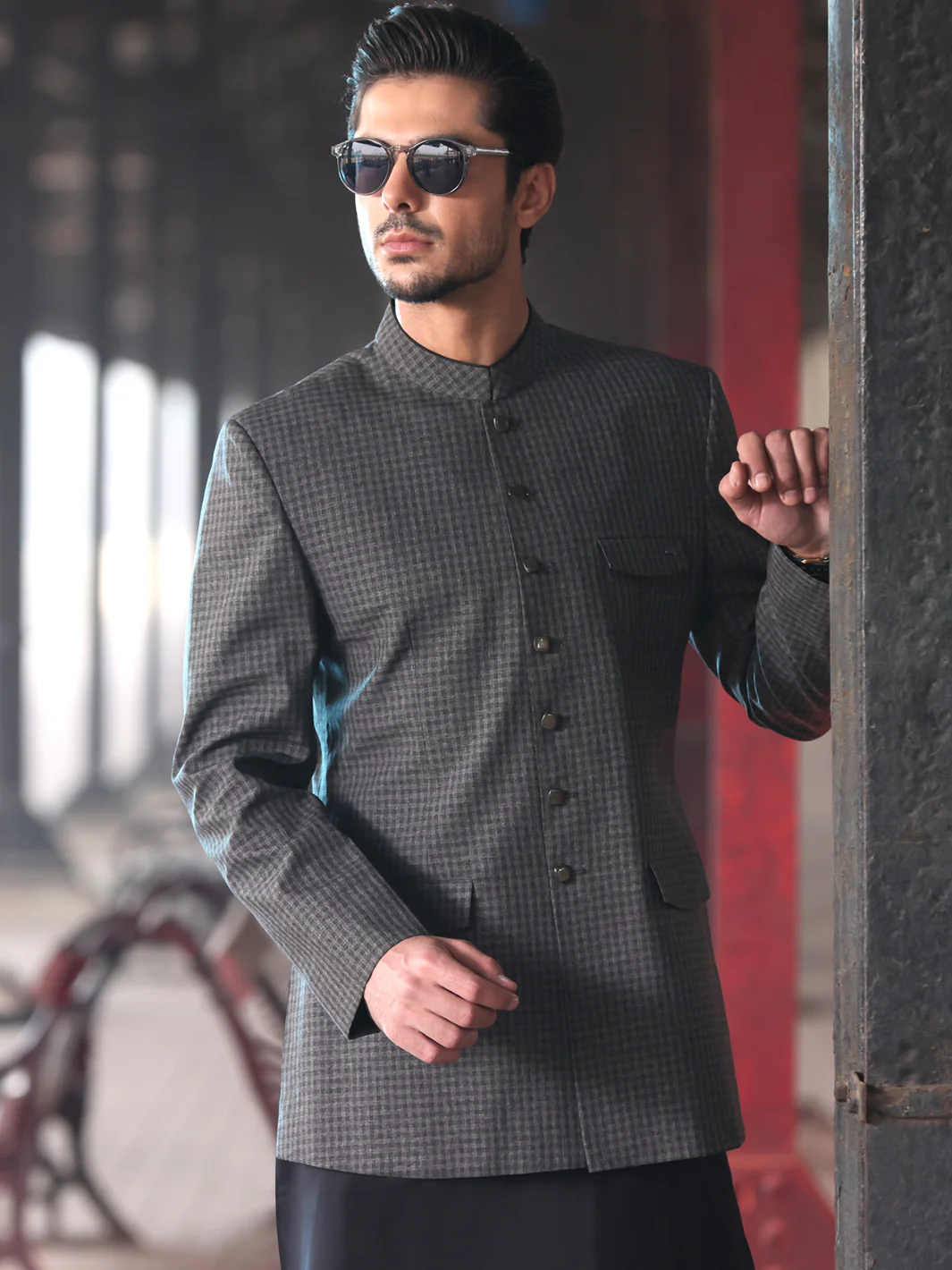 Grey Blended Prince Coat  - AL-PCS-015 - Image 2