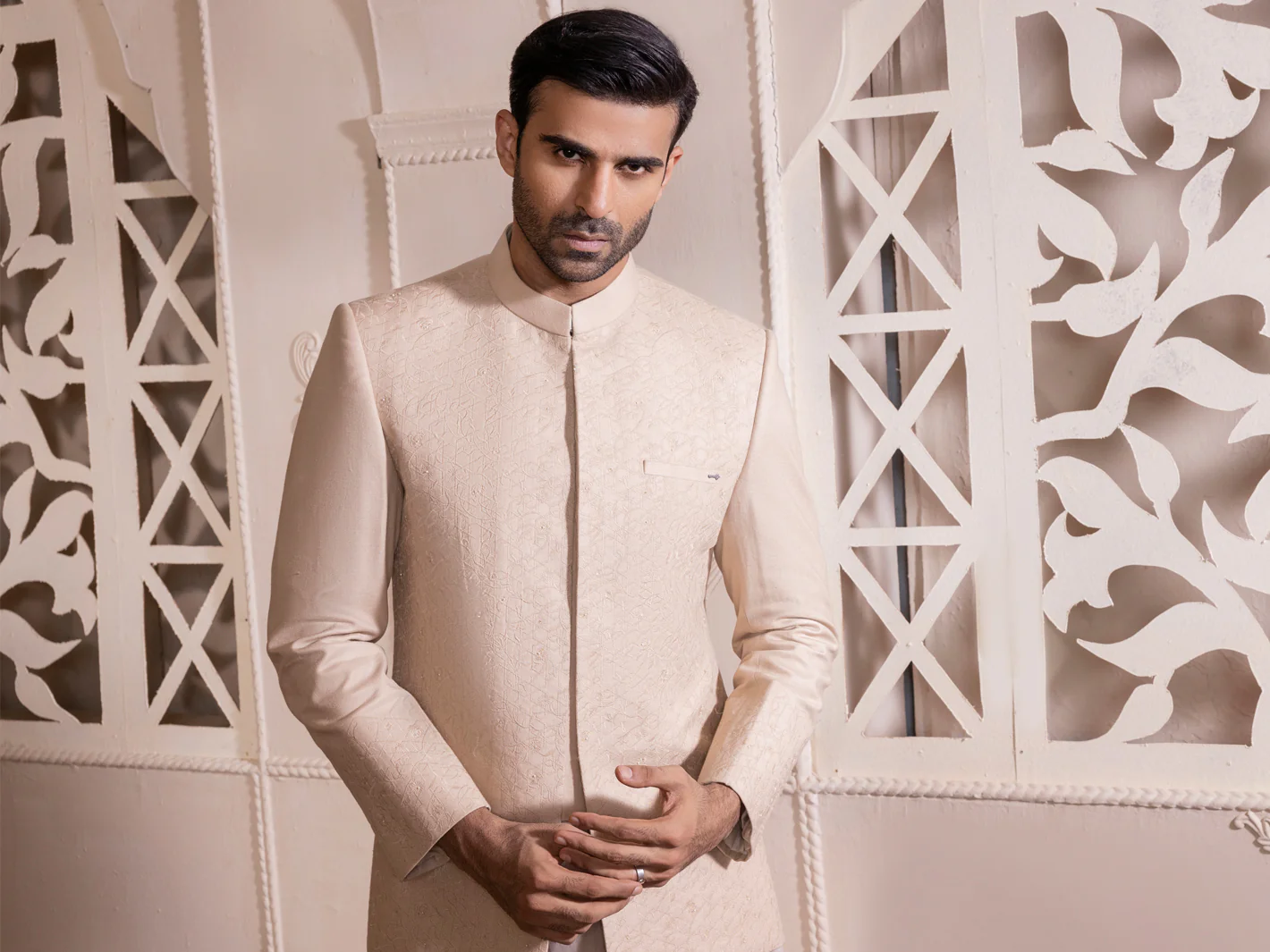 Beige Prince Coat - AL-PCS-031 - Image 2