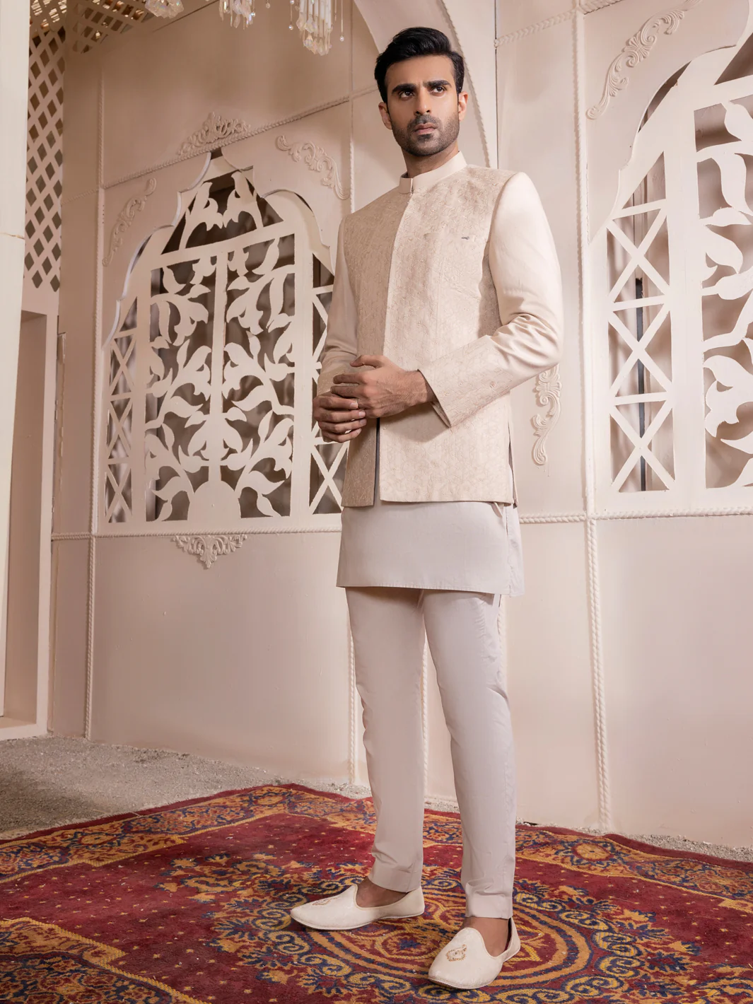 Beige Prince Coat - AL-PCS-031 - Image 3